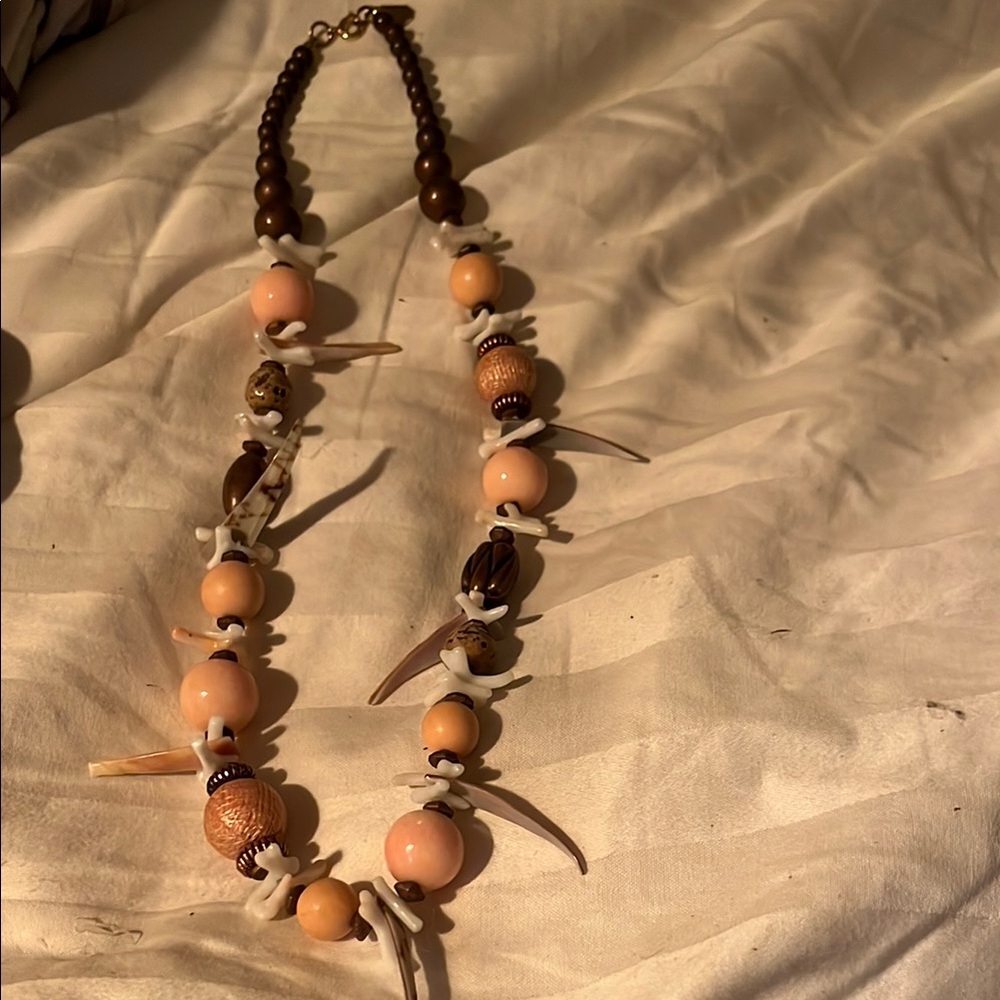 Elegant Beaded Necklace with Earthy Tones